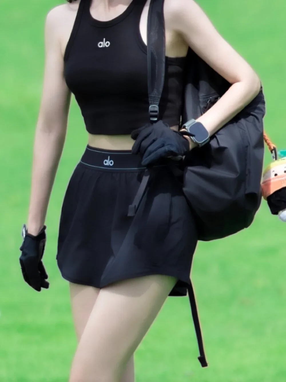 💅ALO Yoga classic black tennis skirt, high-waisted athletic mini skirt 🎾